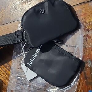 Lululemon Dual Pouch Wristlet Black New W Tags